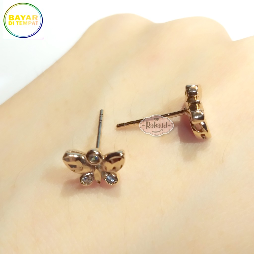 RAKA Acc - Anting Stud / Tusuk Anting Kecil Xuping Perhiasan Aksesoris Wanita Lapis Emas18k 351