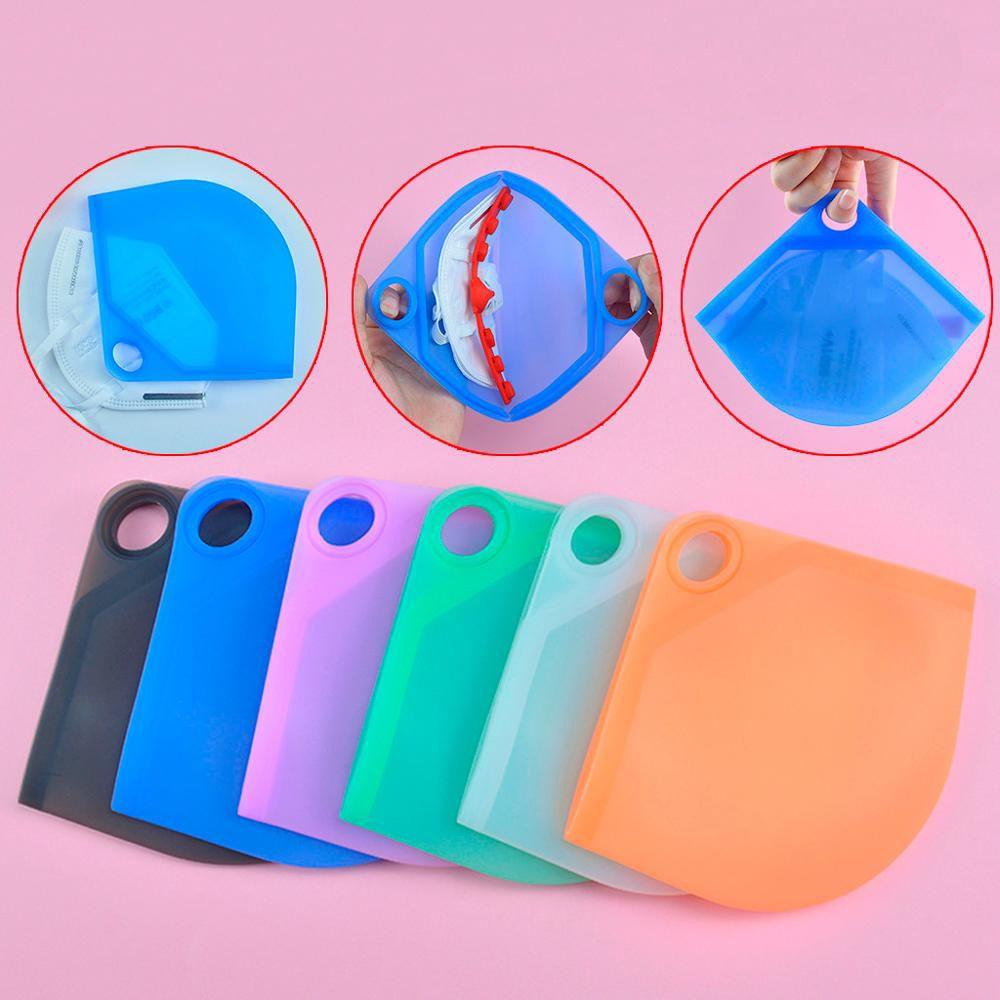 Solighter protectionStorage Box Portable Plastik Organizer Disposable protectionCase Pelindung Wajah Wajahwadah Tahan Debu