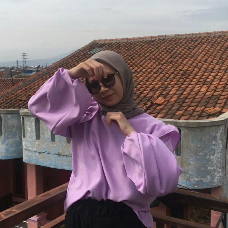ATASAN VIRAL Wanita Terbaru 2022 Import Korea Keli Top Baju Lengan Balon Selebgram Baju Ootd Ala Sel