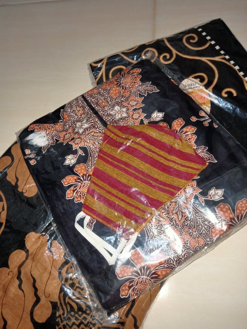 Tunik Cibulan Melati Hitam Atasan Baju Batik Wanita Seragam