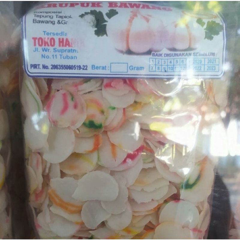 

Kerupuk bawang khas Tuban 500 g