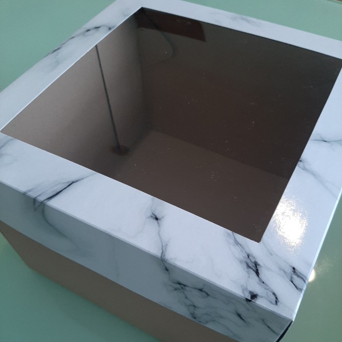 

Dus mika 25x25x10 / 25x25x16 / 25x25x18 marble marbel corrugated box kardus roti kotak kue tart cake