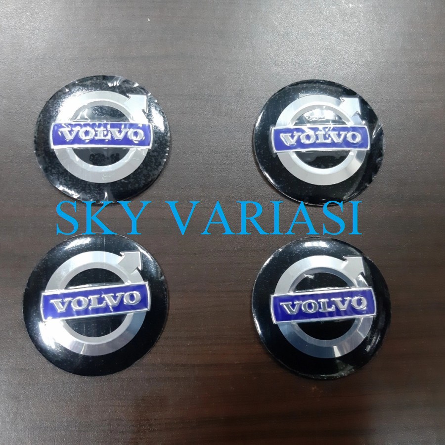 Sticker Tutup Dop Velg Racing Volvo Hitam