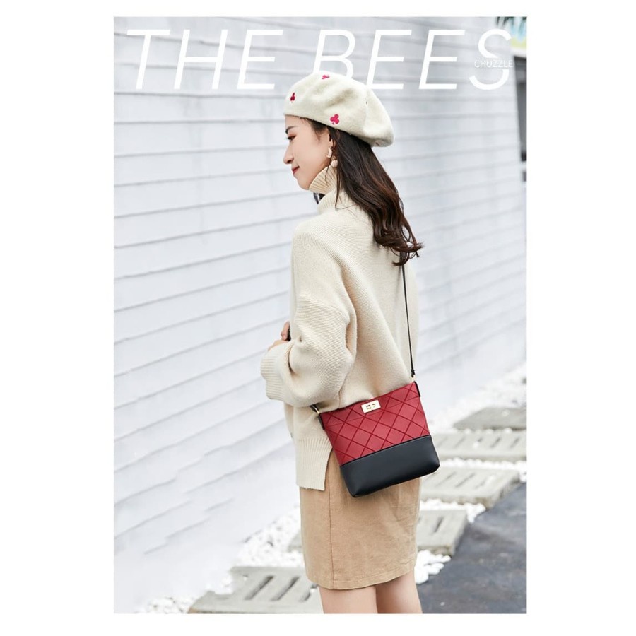 CB192 Tas Import CHIBAO Tas Selempang CHIBAO Bordir 7Ruang HIJAU ARMY  H6M6 motif ala korea mini