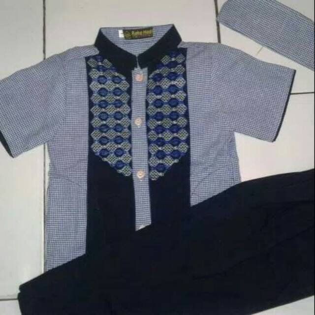 Baju koko anak motif kotak
