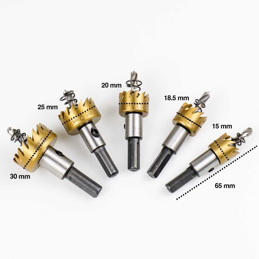 Set Lengkap Mata Bor Carbide Tip Wood Metal Hole Cut 5 PCS / Mata Bor Kayu 1 Set Drill Bit Countersink HSS Komplit / Mata Bor Tuner Porting Besi Tembok Beton Bulat Mini Multifungsi / Bor Obeng Tangan Aluminium Kuat Tahan Lama Murah Original