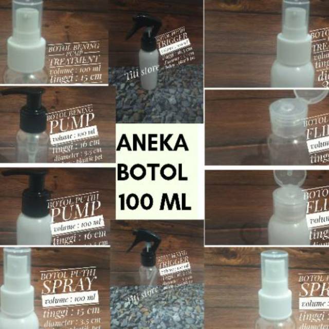 BOTOL SPRAY 100 ML/BOTOL PUMP 100 ML/BOTOL TRIGGER 100 ML/BOTOL FLIPTOP 100 ML