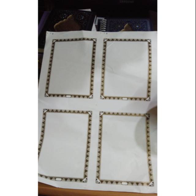 Kertas Blangko/Frame Untuk cetak Yasin/Majmu Pustaka Amanah Jayakarta
