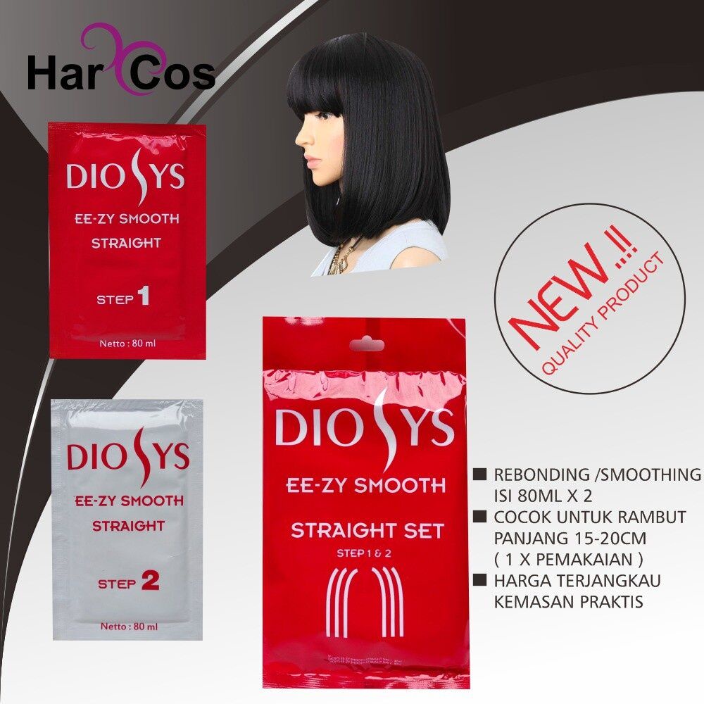 DIOSYS Straight Set Step 1 dan 2  Paket Lengkap Hemat Smoothing Pelurus Rambut 80ml