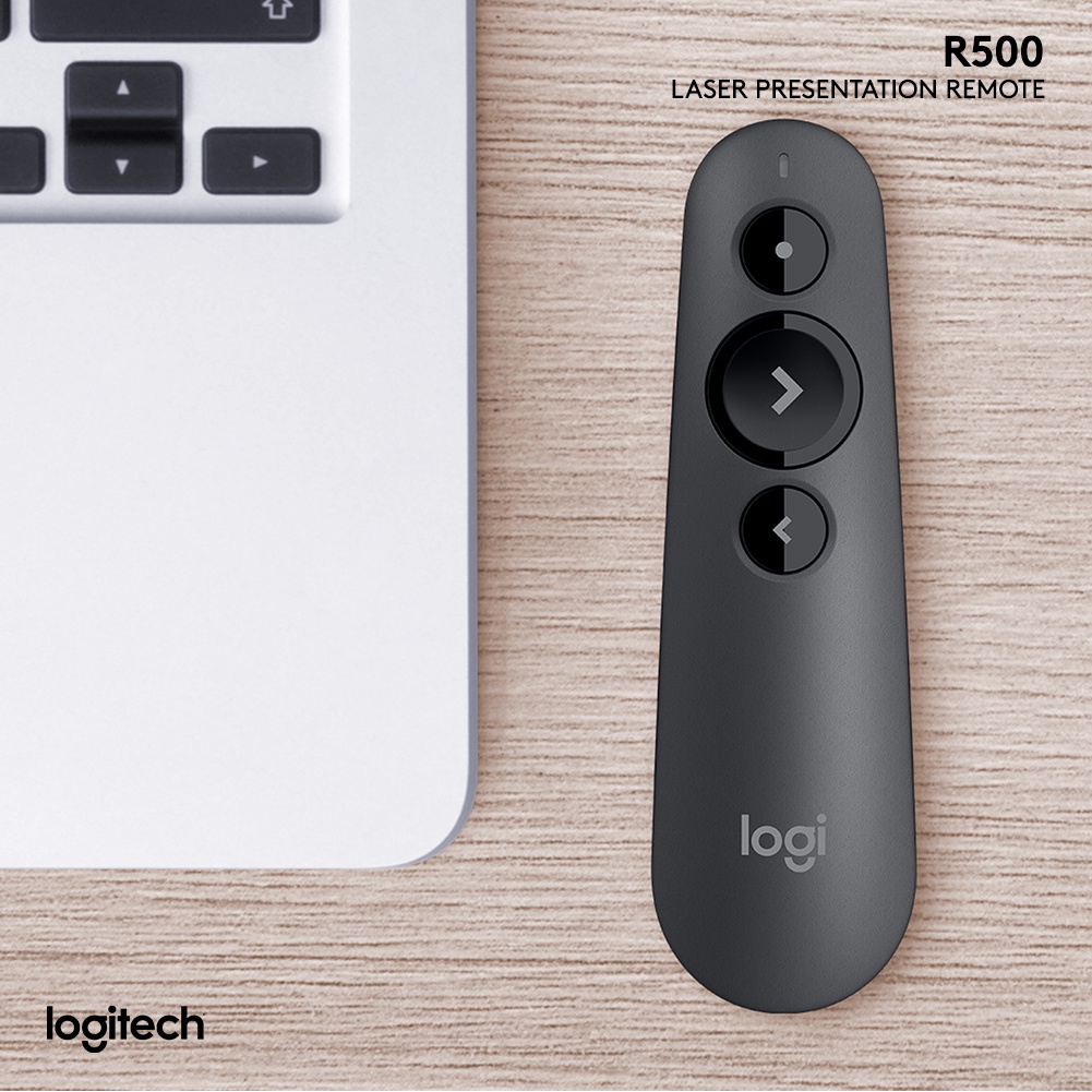 Logitech R500s Remote Presenter Wireless / Bluetooth dengan Laser Merah - Mid Grey