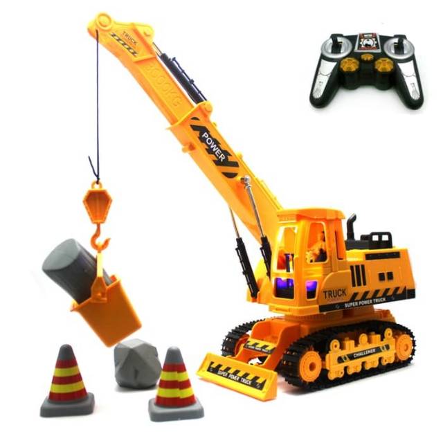 Mainan RC Crane Kontruksi - Alat Berat Remote Control Anak Edukatif