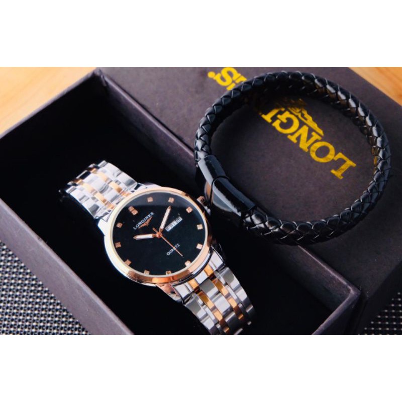 [✅COD BW 7830] JAM TANGAN RANTAI PRIA FREE GELANG