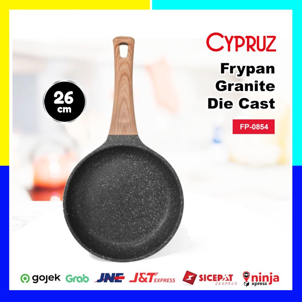 Cypruz Granite Die Cast 26 cm FP-0854 WaJan Penggorengan