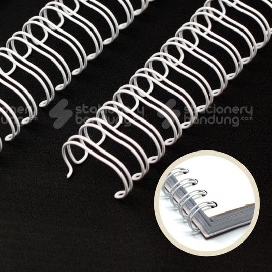 

♧ Ring Kawat Spiral Jilid 1/4 A4 Spiral Wire 1/4 A4 3:1 35Lobang - Putih ➥