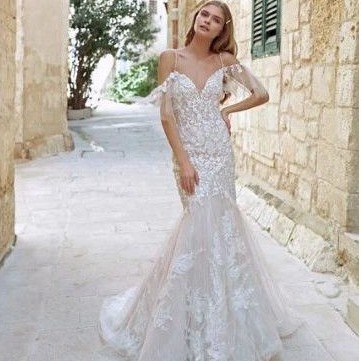 GAUN PANJANG ELEGANT BOHO RENDA ./MERMAID GOWN./wedding dress  mermaid dress