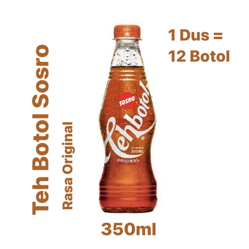 

〖Teh Botol Sosro Original 350ml | 1 Dus - 12 Botol〗