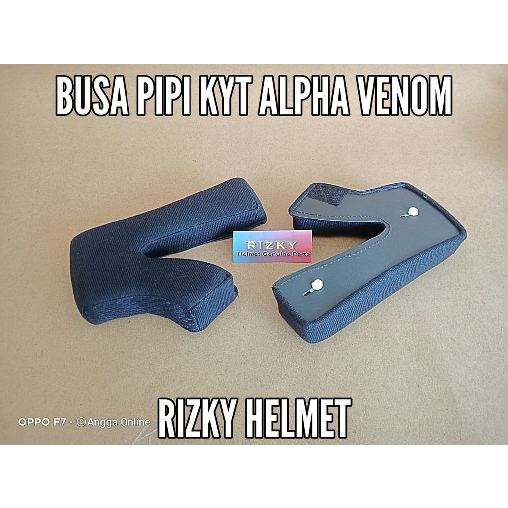 Busa Pipi KYT ALPHA VENOM, SEPASANG BUSA PIPI KYT ALPHA VENOM