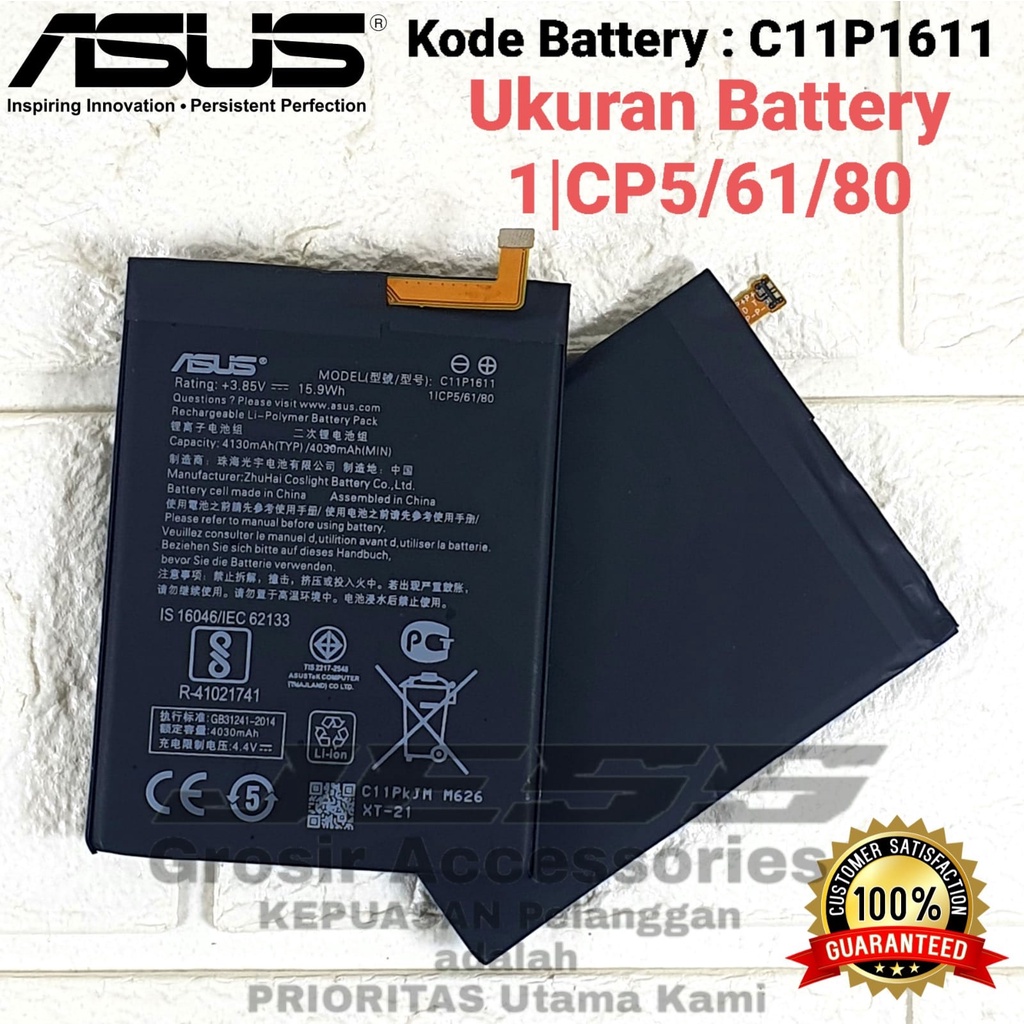 Baterai Original ASUS Zenfone 3 Max 5.2 inchi , ZC520TL , X008D , X008DA , X008DC , X00KD Kode Battery C11P1611