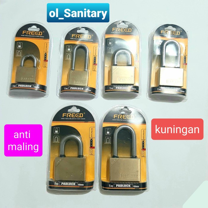 Gembok ANTI maling gembok anti theft gembok bagus gembok kuningan
