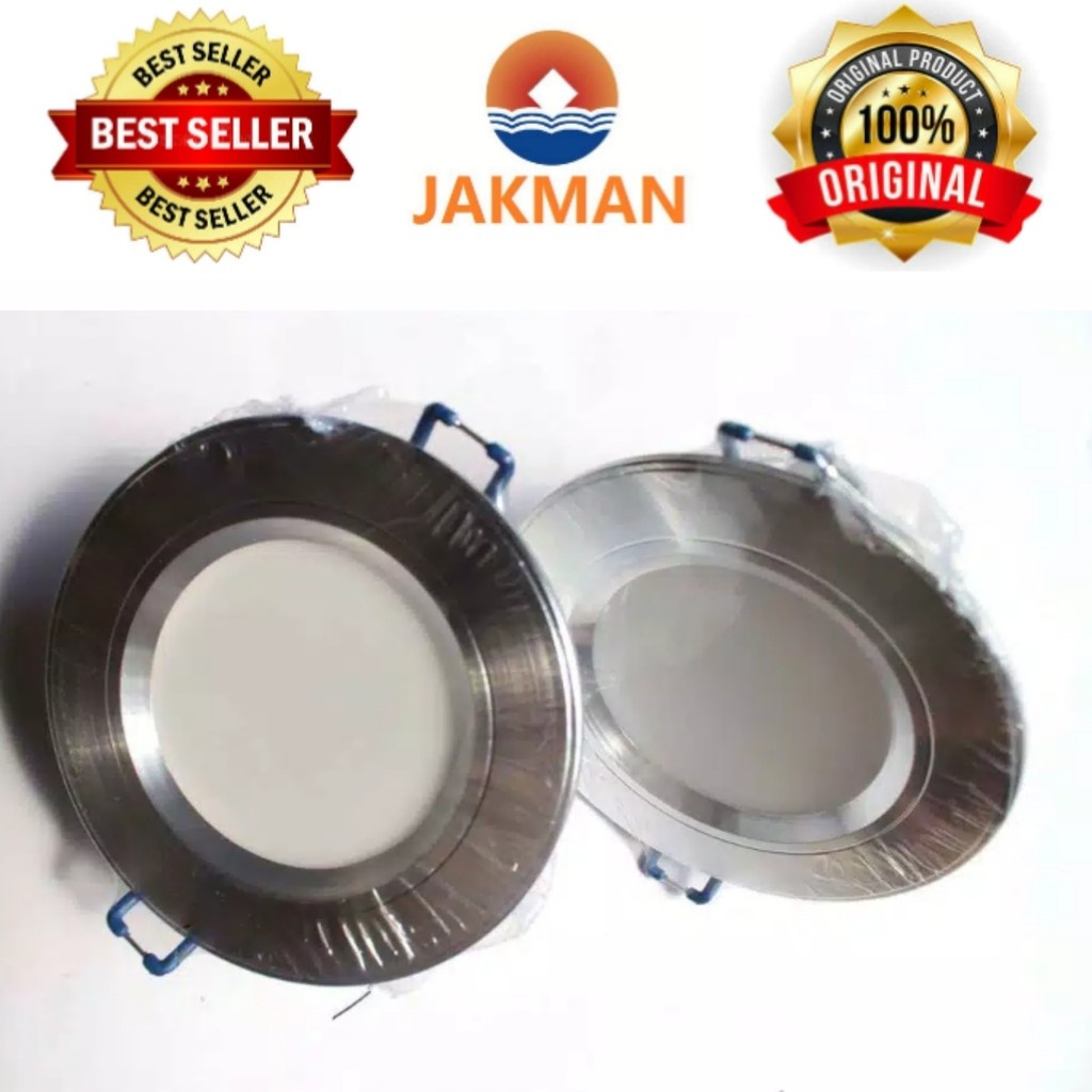 LAMPU LED DOWNLIGHT / LED PLAFON / 3 WATT / SILVER CAHAYA PUTIH