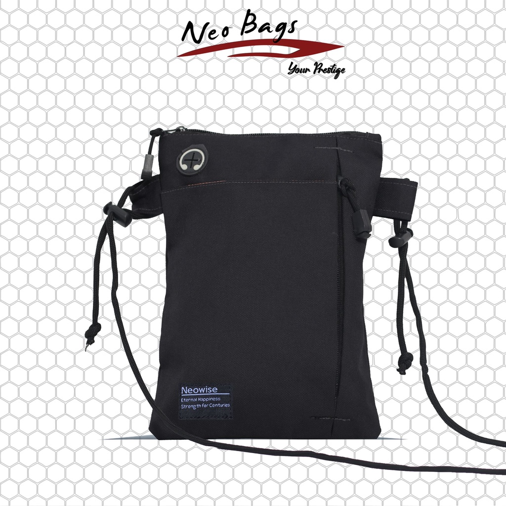 Tas Selempang Pria Polos Casual – Slingbag Mini Pria Hitam Neo Bags Kekinian
