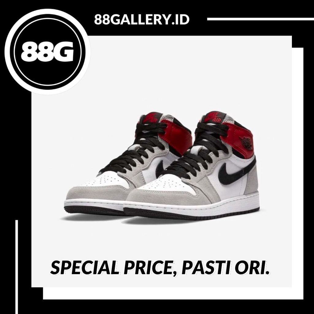 Air Jordan High 1 Light Smoke Grey 100% Original