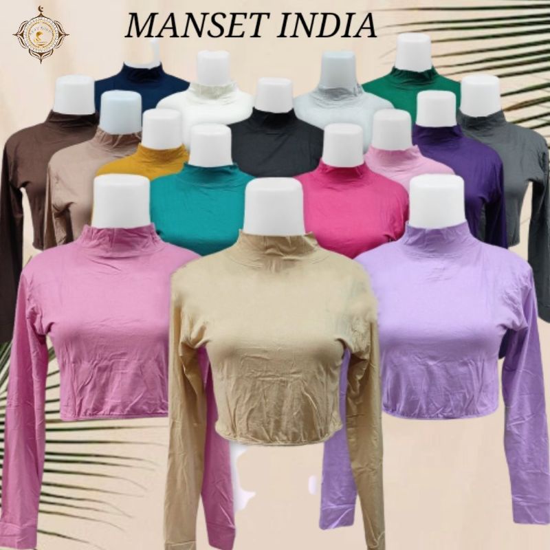 MANSET BAJU INDIA CROP TOP LENGAN PANJANG, MANSET INDIA XL, RAYON SUPER,  ADEM BANGET