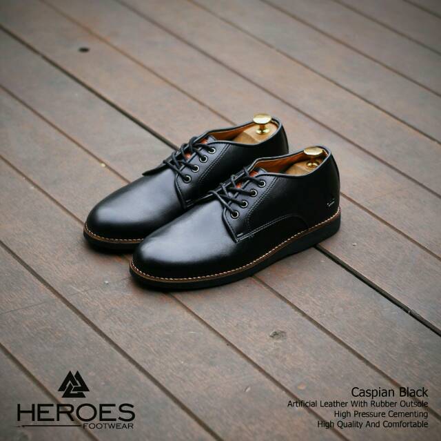 OXFORD BLACK | FORIND x Heroes | Sepatu Pantofel Santai Kuliah Kerja