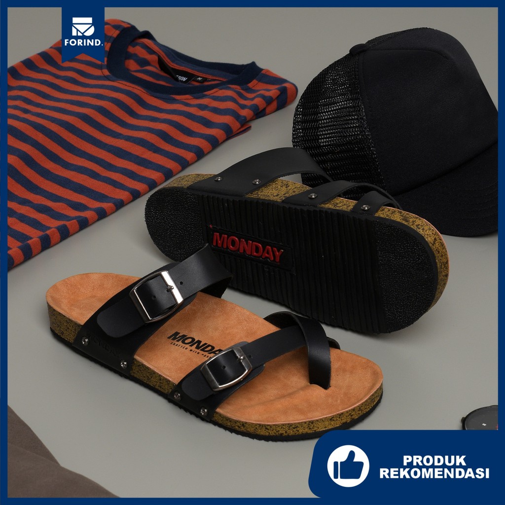 Jack Brown | Sandal Jepit Casual Pria Cowok Santai Original Sendal Ori Footwear | FORIND x Monday