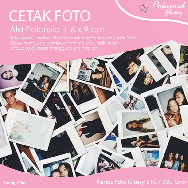 Jual Cetak Foto Polaroid R Glossy Paper X Cm Shopee Indonesia