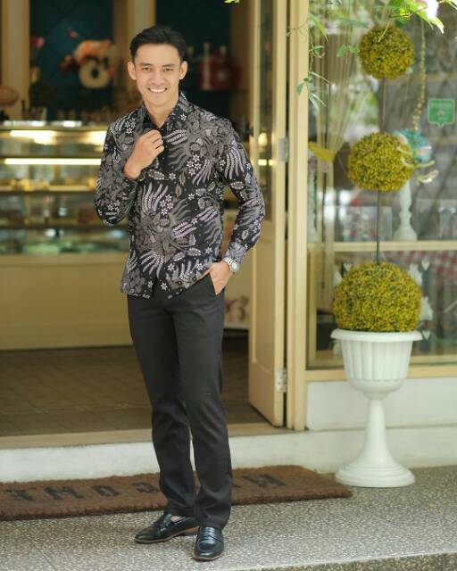 KEMEJA BATIK PRIA LENGAN PANJANG MODERN TERBARU REGULER SIZE M L XL XXL