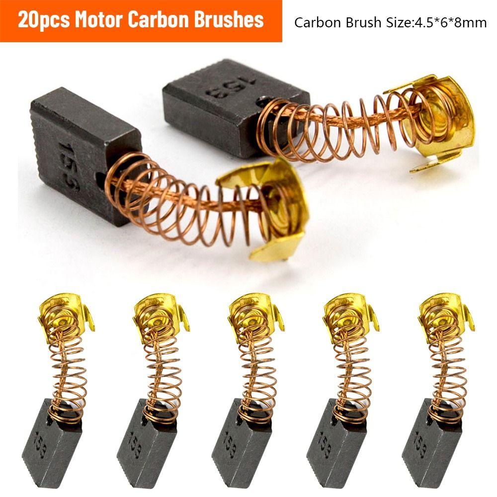 Populer 20pcs Bor Mini Penjualan Panas 6.5 * 13.5 * 16mm Rotary Alat Universal Carbon Brushes
