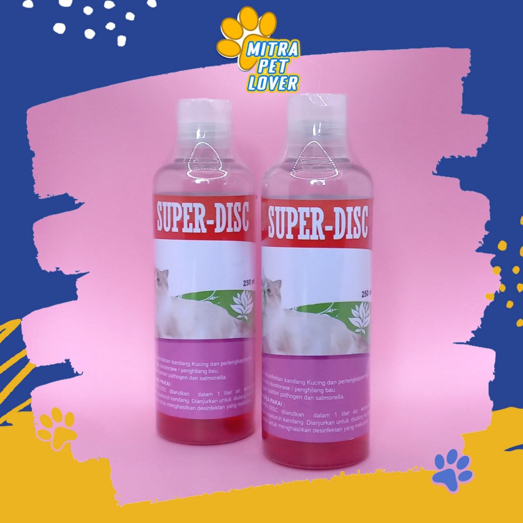 DISINFEKTAN KANDANG KUCING - SUPER DISC CAT 250 ML ORIGINAL - SUPER-DISC / SUPERDISC ORGANIC PERLENGKAPAN UNTUK MEMBERSIHKAN KANDANG CAT KITTEN BERSIH AMAN PET ANIMAL HEALTHCARE TAMASINDO OBAT DAN VITAMIN TERNAK HEWAN BINATANG PELIHARAAN MITRAPETLOVER