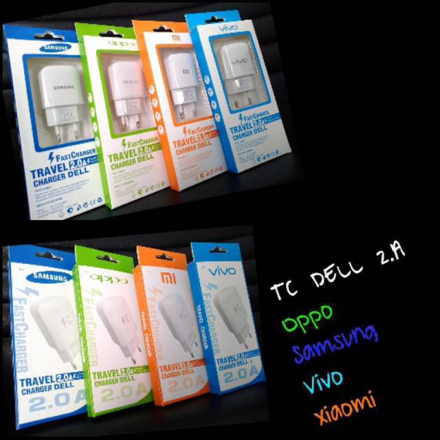 TRAVEL CHARGER DELL BRANDED XIAOMI OPPO SAMSUNG VIVO 2A  / CHARGER DELL 2A ALL BRANDED