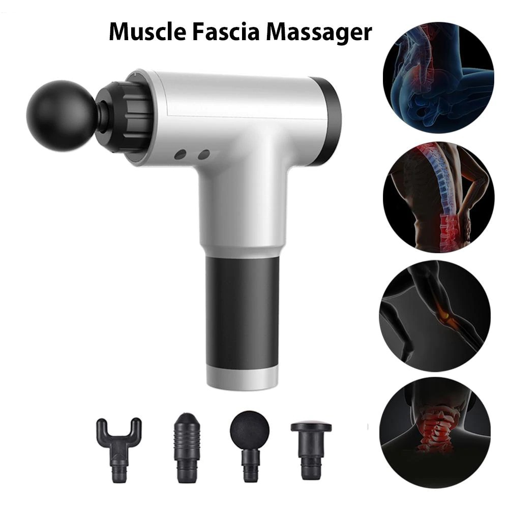 Fascial Gun Massage Gun Alat Pijat Getar Elektrik Portable Wireless Alat Pijat Refleksi Tanpa Kabel