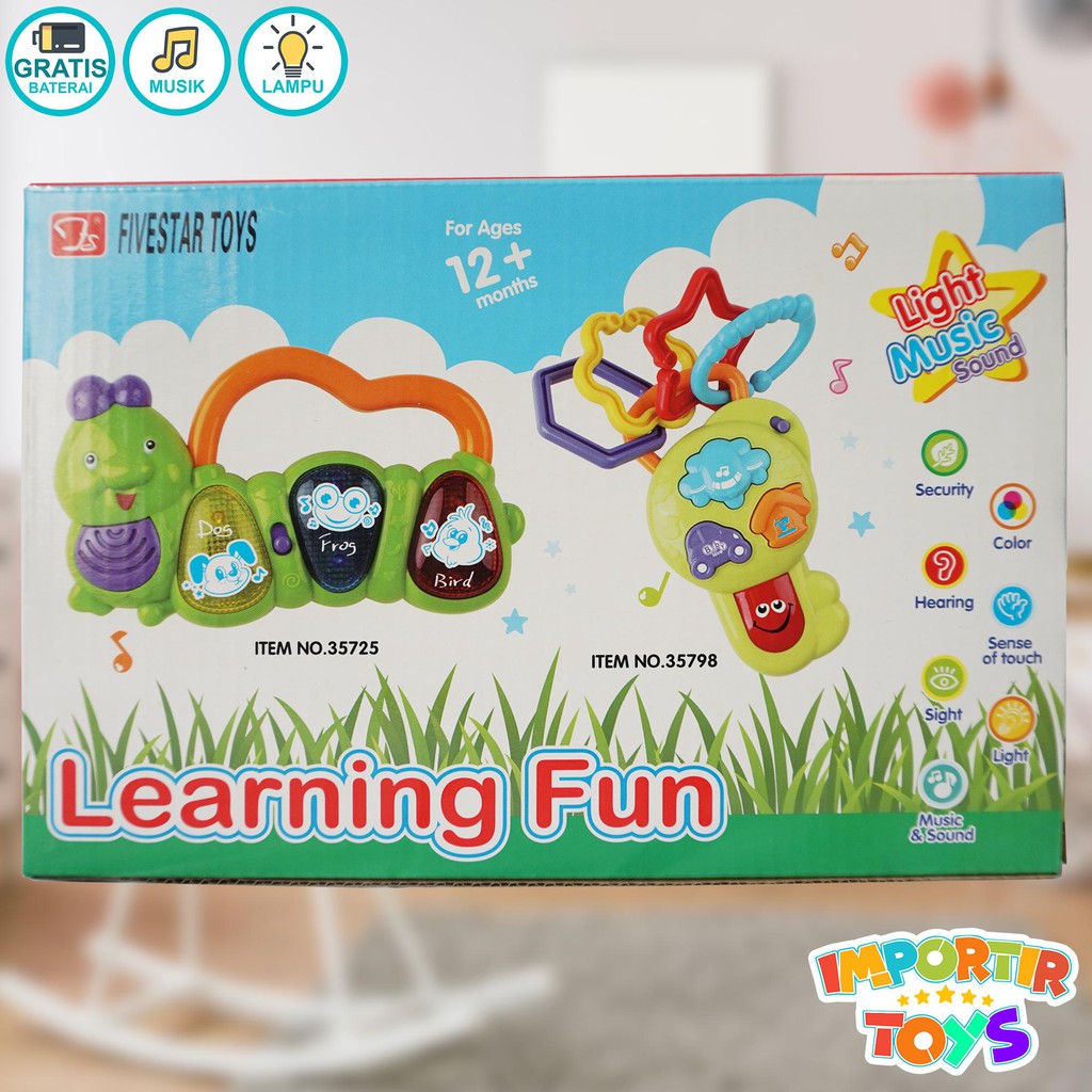 Mainan Edukasi Bayi Happy Buddy dengan Musik Lucu dan Lampu