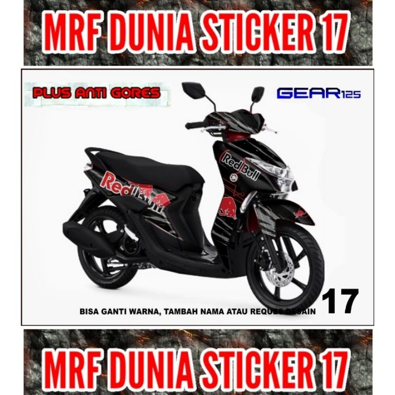 Sticker decal Yamaha Gear 125 Full Body Striping Motor Yamaha Gear 125 Sticker  Yamaha Gear 125 Deca