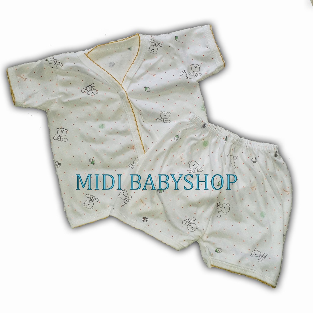 Setelan Baju Pendek + Celana Pendek Bayi Newborn Mega Baby