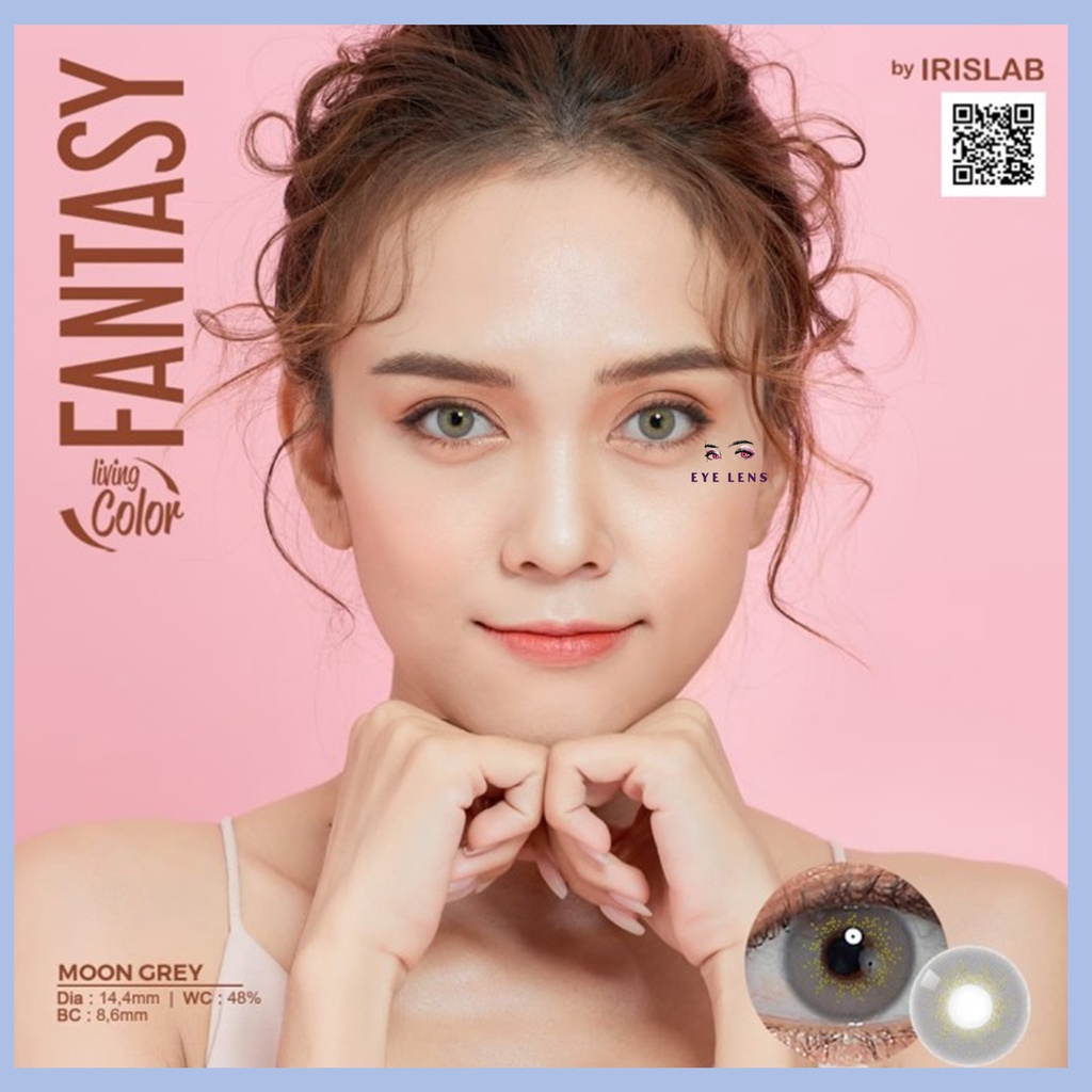 SOFTLENS FANTASY NORMAL &amp; MINUS -0.50 S/D -2.50 FREE LENSCASE DIA 14.4MM - BY IRISLAB