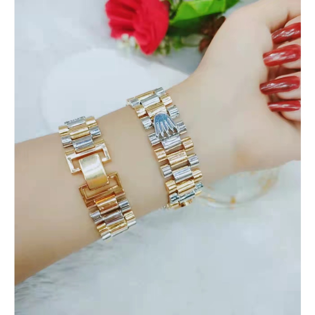 Gelang Xuping Lapis Emas Perhiasan Fashion(besar15mm dan kecil12mm)