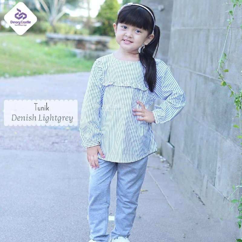 TUNIK ANAK PEREMPUAN / ATASAN ANAK PEREMPUAN MOTIF GARIS / BAJU TUNIK ANAK PEREMPUAN MOTIF SALUR