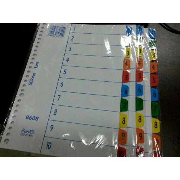 

BEST SELLER BANTEX. KERTAS DIVIDIER/PEMBATAS 8608 B5. 1 S/D 10. TERJAMIN