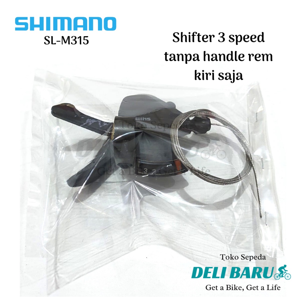 Shimano shifter 3 speed SL-M315 kiri saja tanpa handle sepeda MTB federal