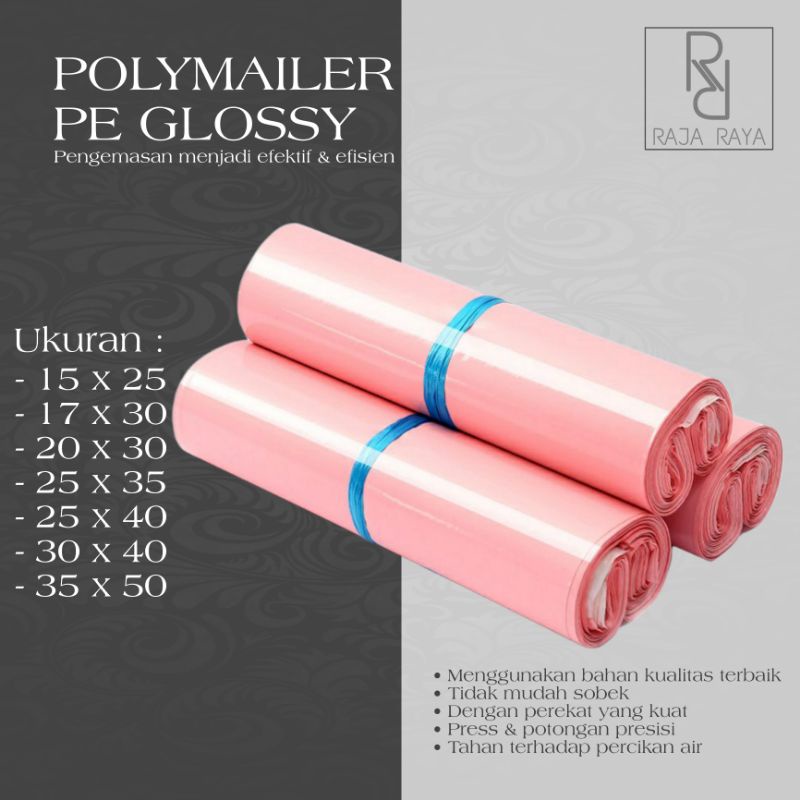 

[⚜️RR⚜️] POLYMAILER PINK/PLASTIK PACKING ONLINE SHOP PINK (PE GLOSSY)