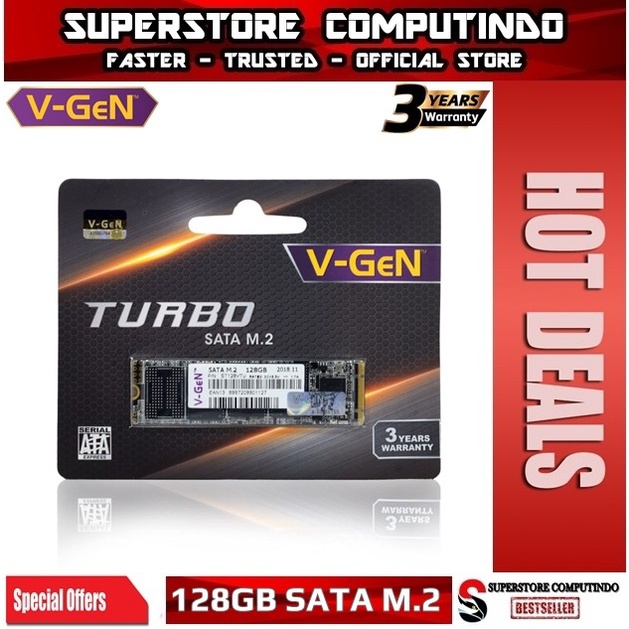 SSD V-Gen 128GB Turbo SATA M.2 / SSD VGen 128GB M.2 SATA