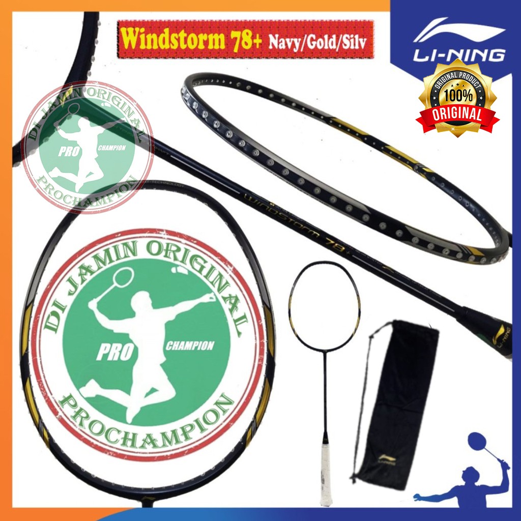 Lining Windstorm 78 Plus Raket Badminton Original