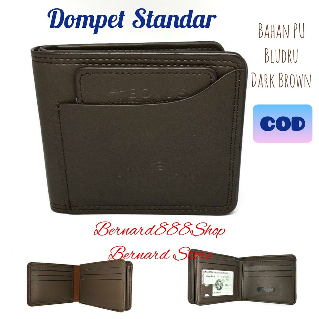 Dompet Pria Dompet Laki2 Dompet Model Kartu Cabut Bahan PU Leather Brudu Ukuran Standar