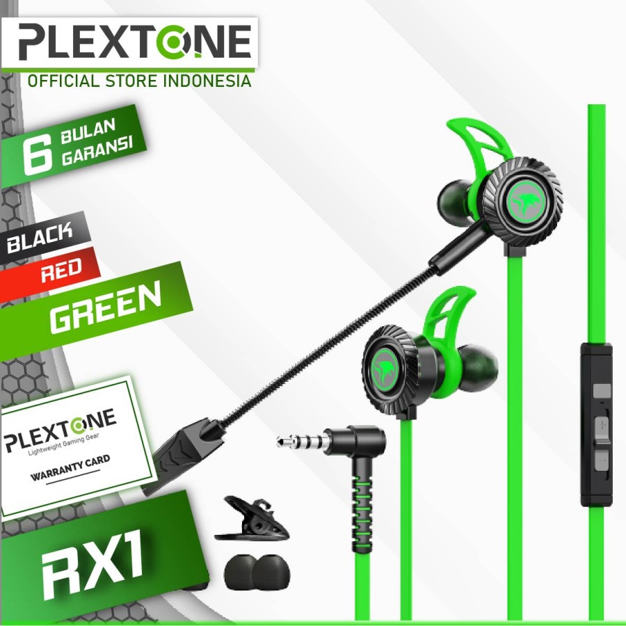 Headset Gaming Plextone XMOWi RX1 Dual Microphone Detachable HD Mic Earphone Gaming