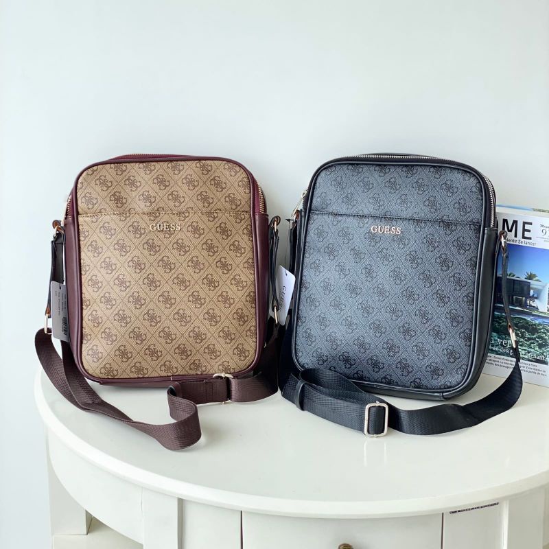PROMO SALE Tas Guess selempang black brown hitam coklat pria laki