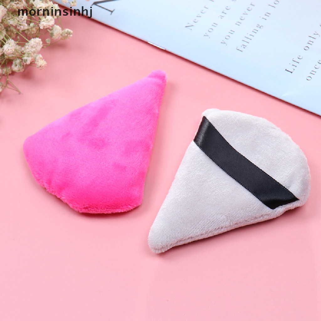 Mor Spons Puff Mini Bentuk Segitiga Bahan Velvet